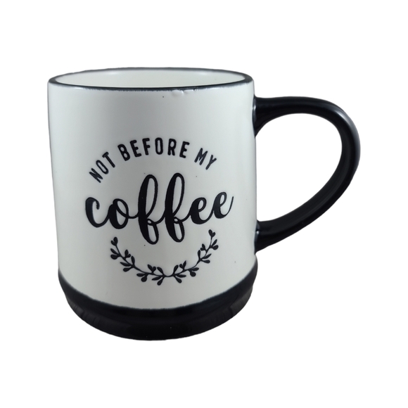 Large Not Before My Coffee Mug Cup Stoneware - Picture 2 of 6
